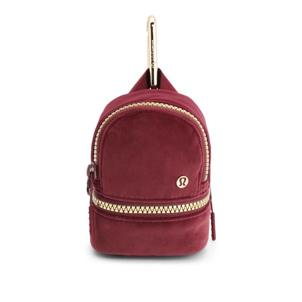 Lululemon City Adventurer Backpack Nano Velour Wine Berry / Gold NWOT